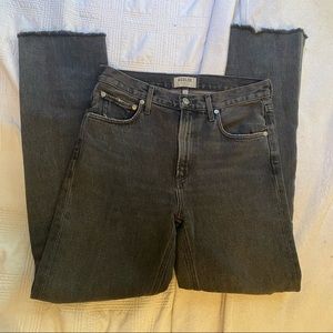 AGOLDE PREMIUM DENIM 27 HIGH WAISTED CHARCOAL JEANS